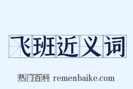 飞班近义词是什么意思的图片